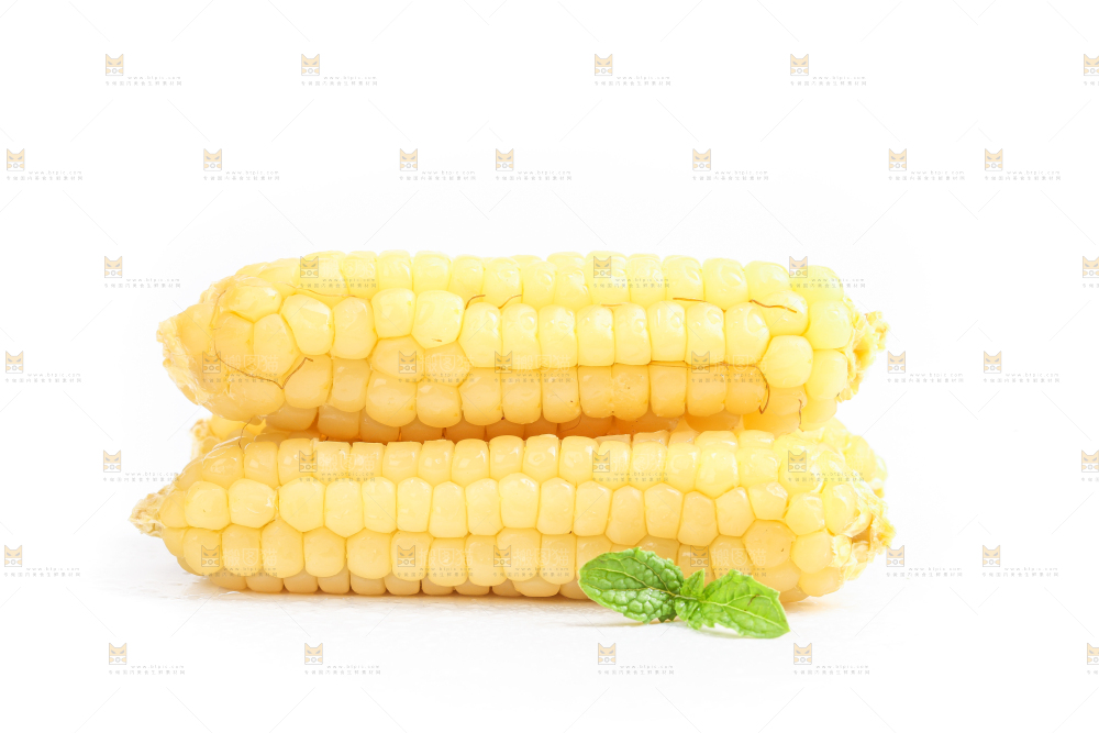 白底上的手指糯玉米