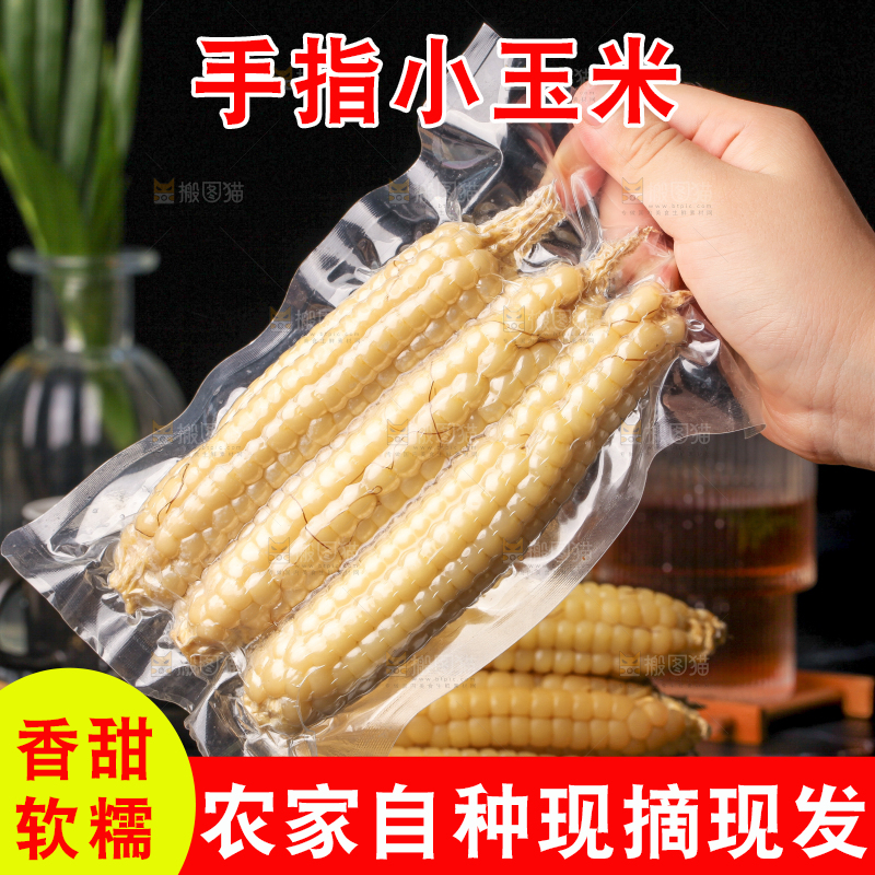 深底上的拇指小玉米