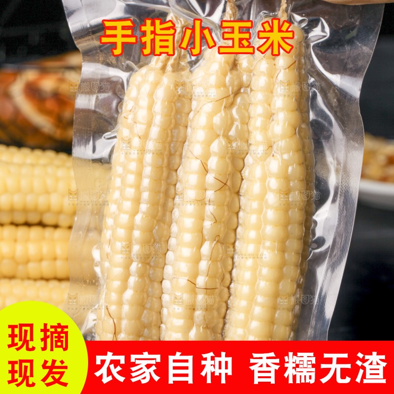深底上的拇指小玉米