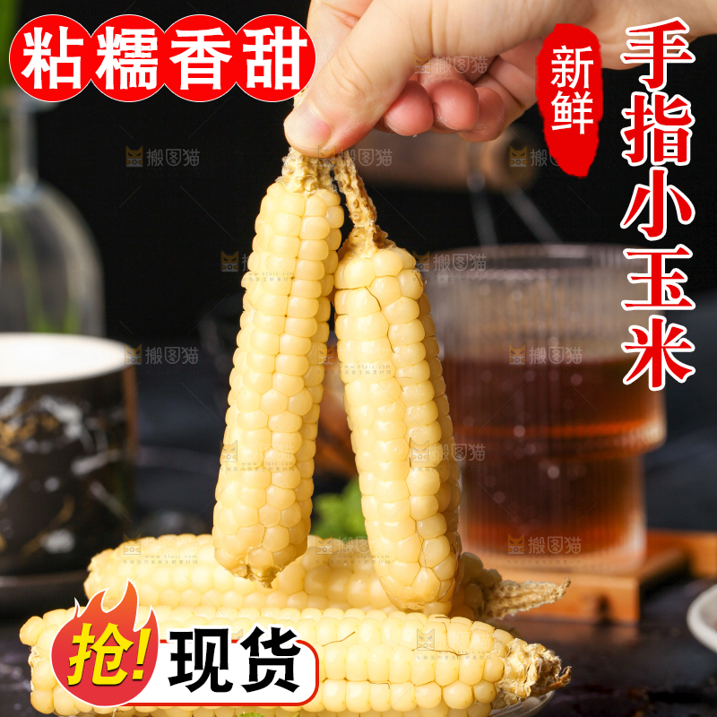 深底上的拇指小玉米