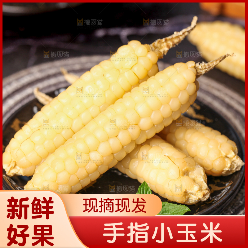 深底上的拇指小玉米