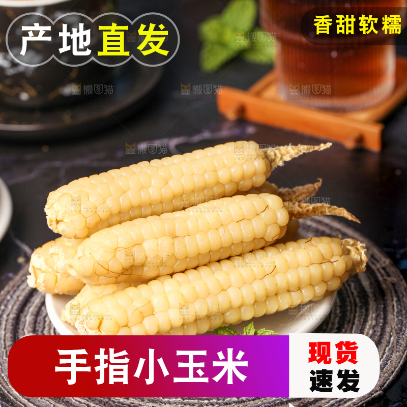 深底上的拇指小玉米