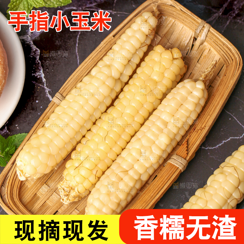 深底上的拇指小玉米