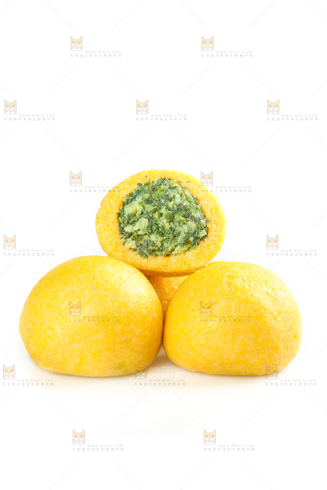 白底上的荠菜团子