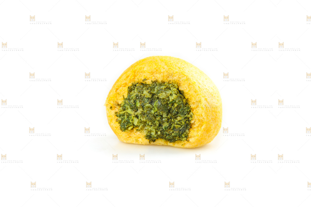白底上的荠菜团子