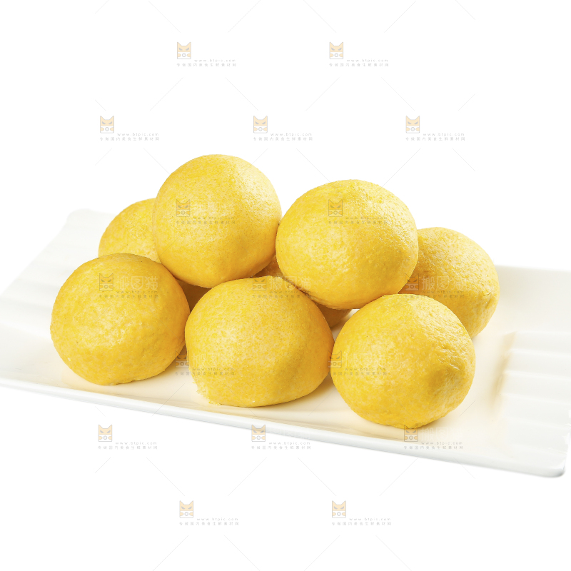 白底上的荠菜团子
