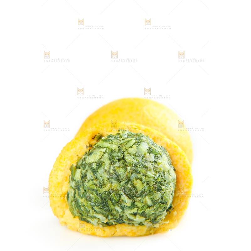 白底上的荠菜团子