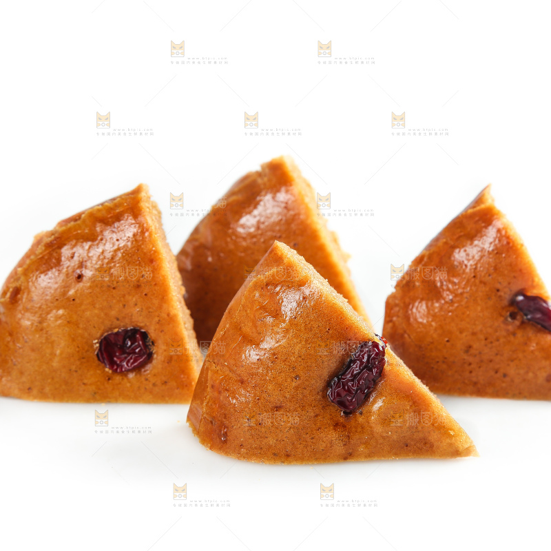 白底上的红糖红枣发糕