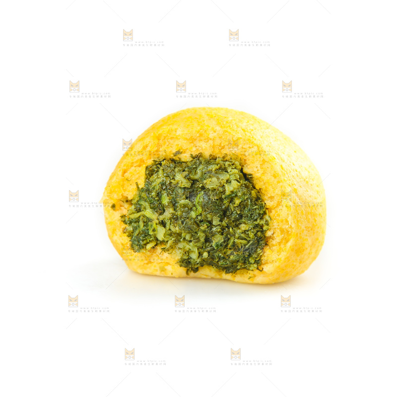 白底上的荠菜团子
