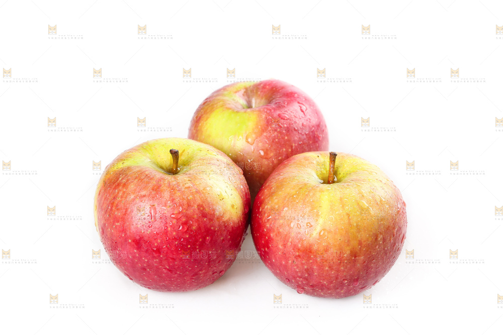 白底上的国光苹果