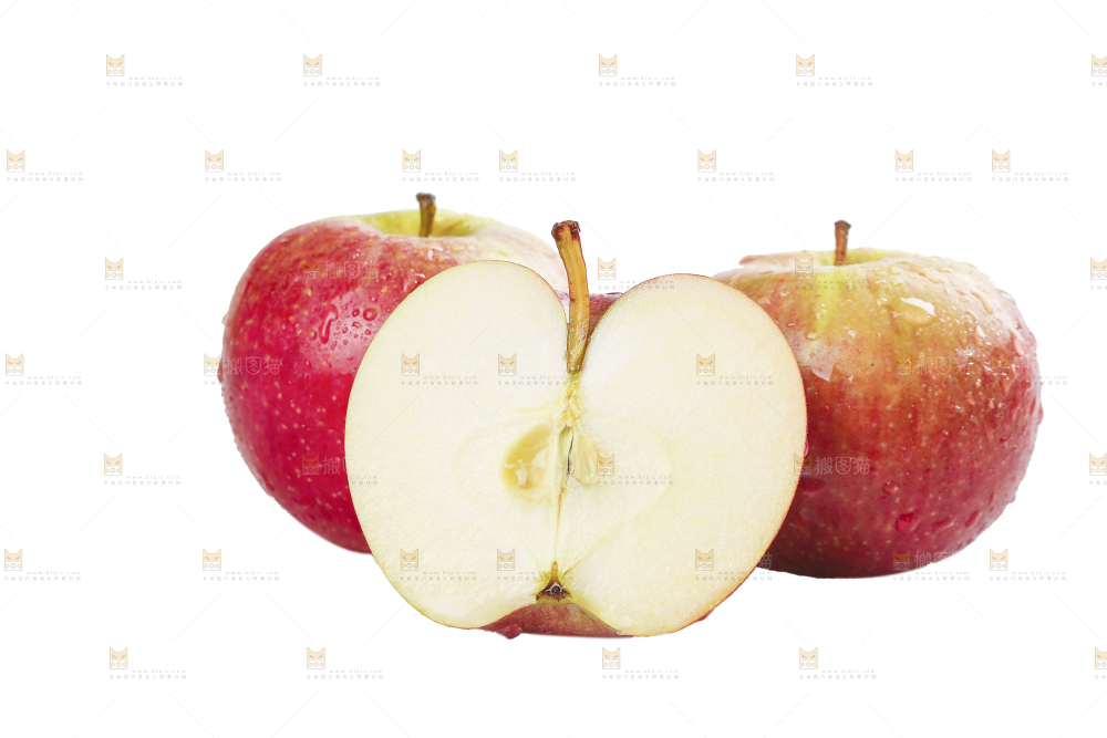 白底上的国光苹果