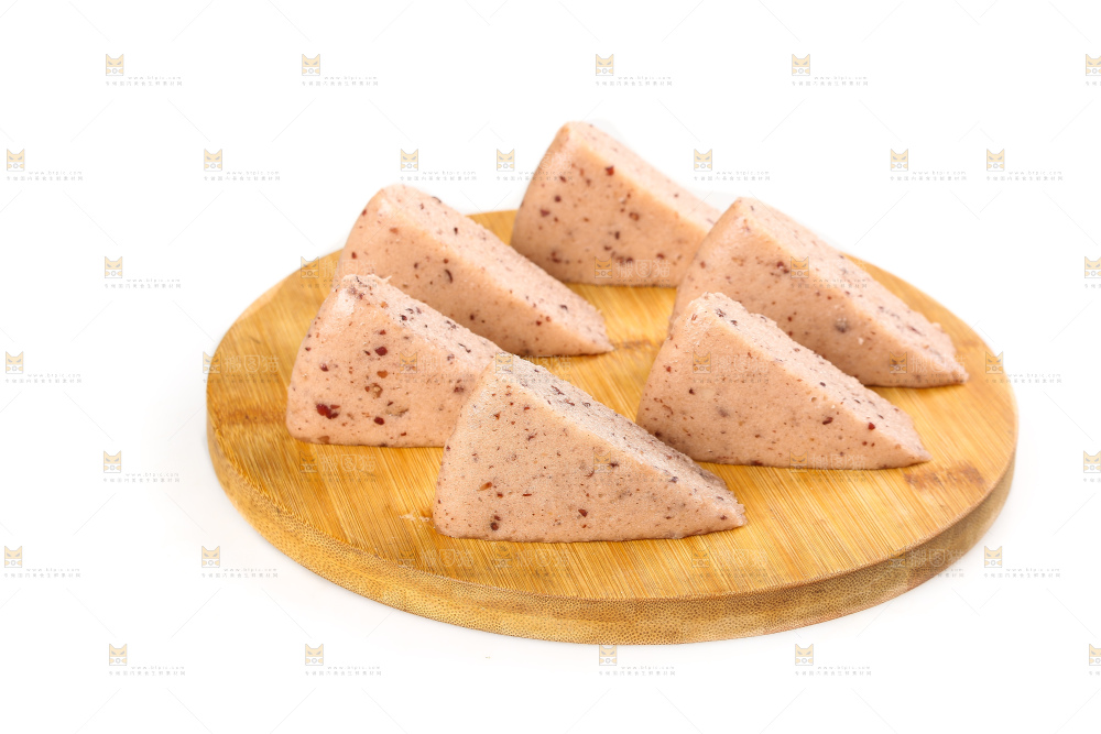 白底上的红豆发糕