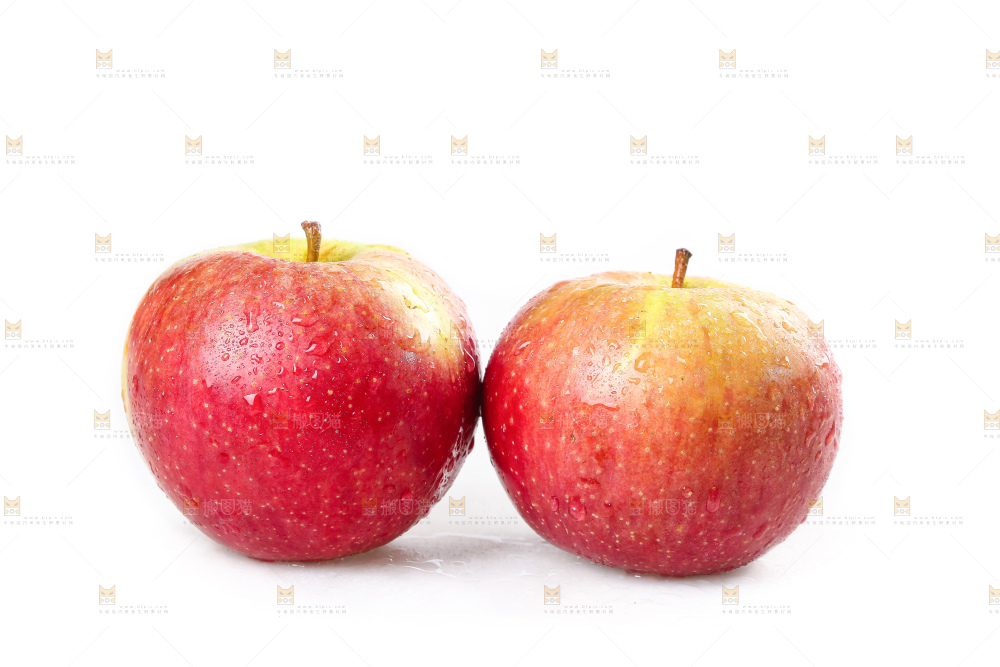 白底上的国光苹果
