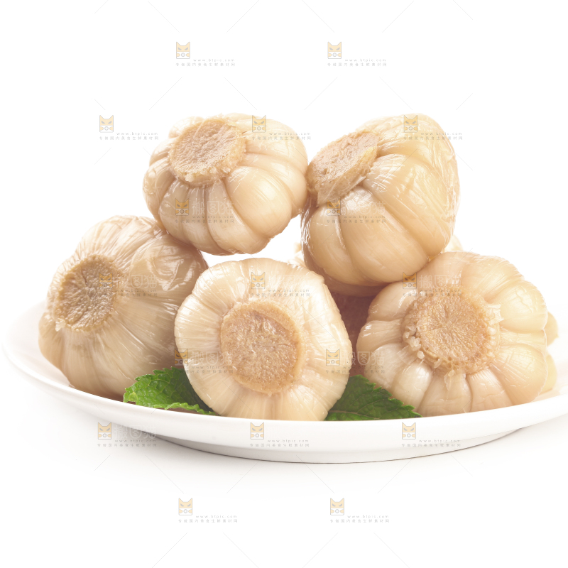 白底上的糖蒜