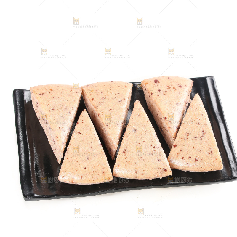 白底上的红豆发糕