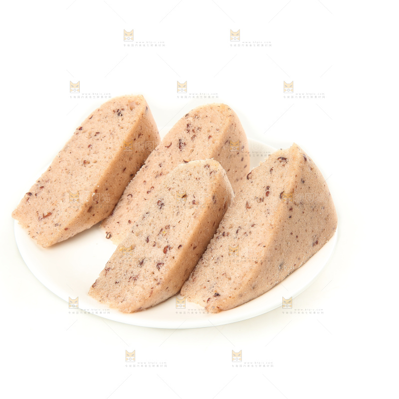 白底上的红豆发糕