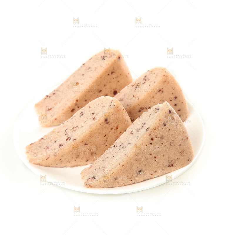 白底上的红豆发糕