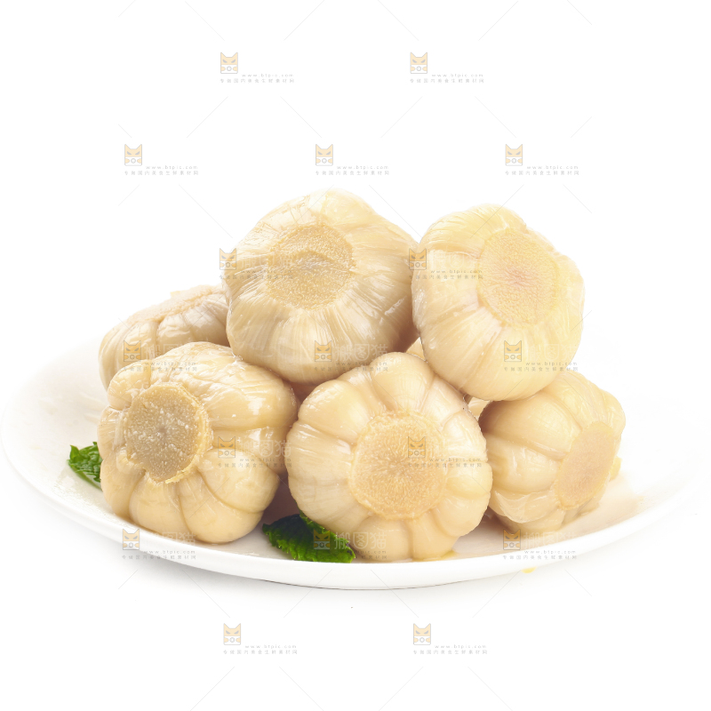 白底上的糖蒜