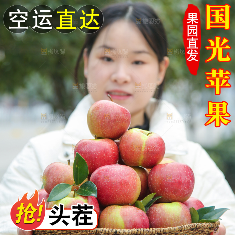 手里拿着国光苹果