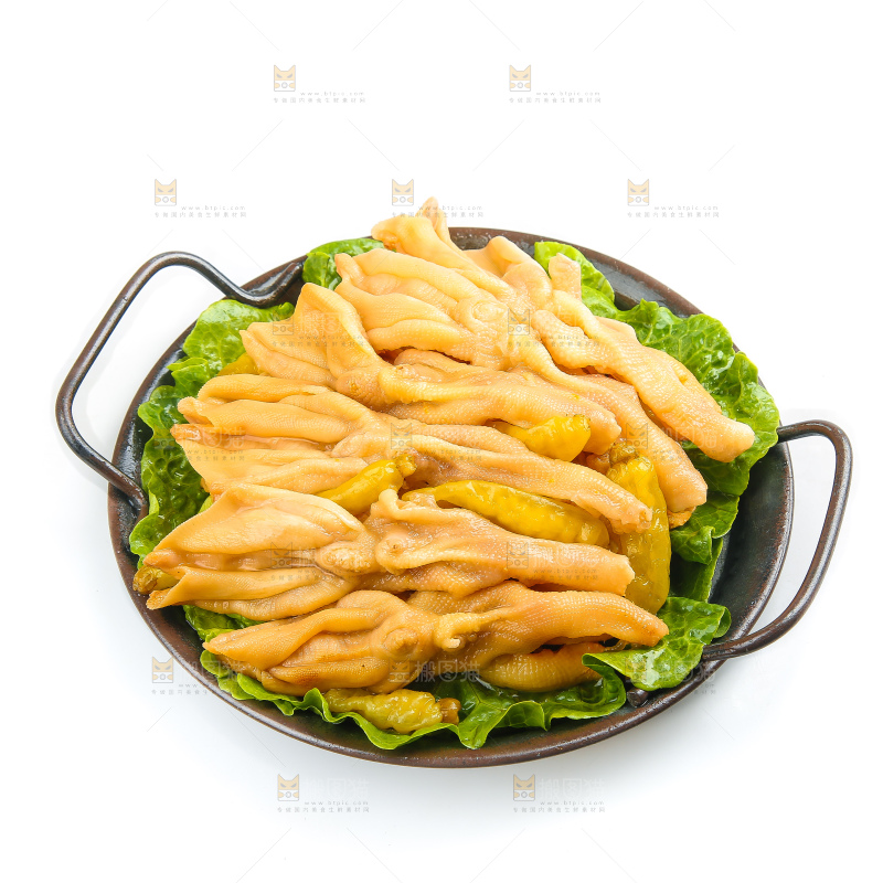 白底上的无骨鸭掌