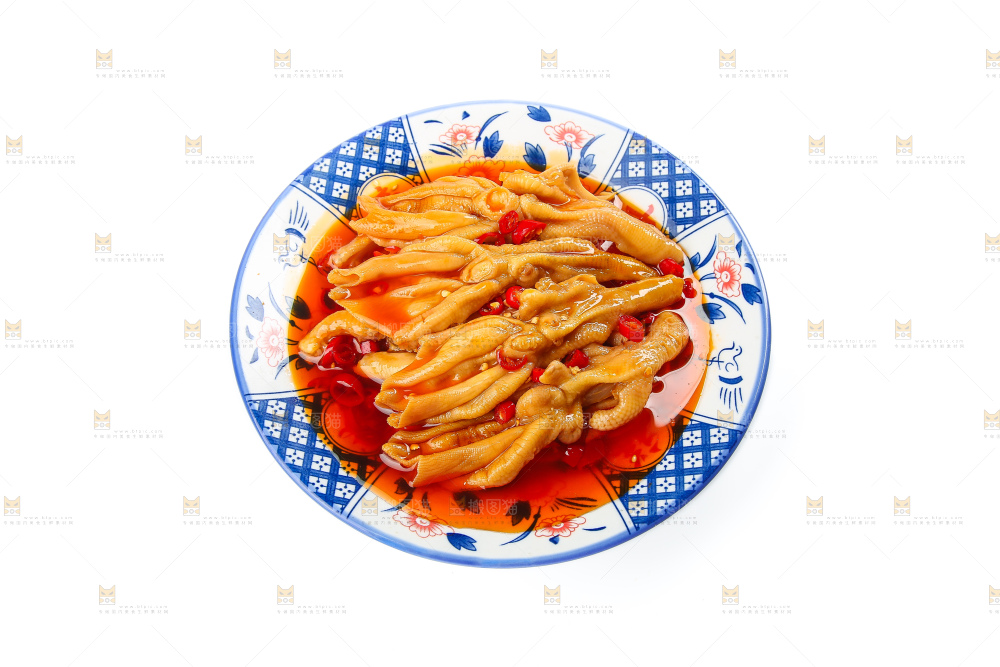 白底上的无骨鸭掌