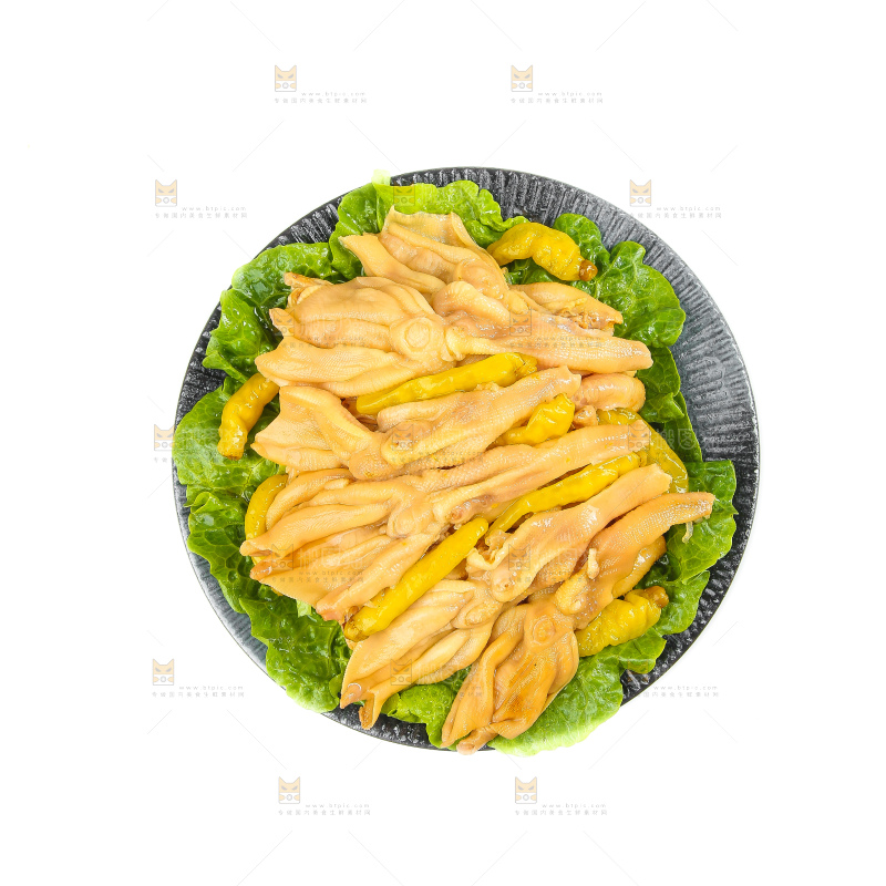 白底上的无骨鸭掌