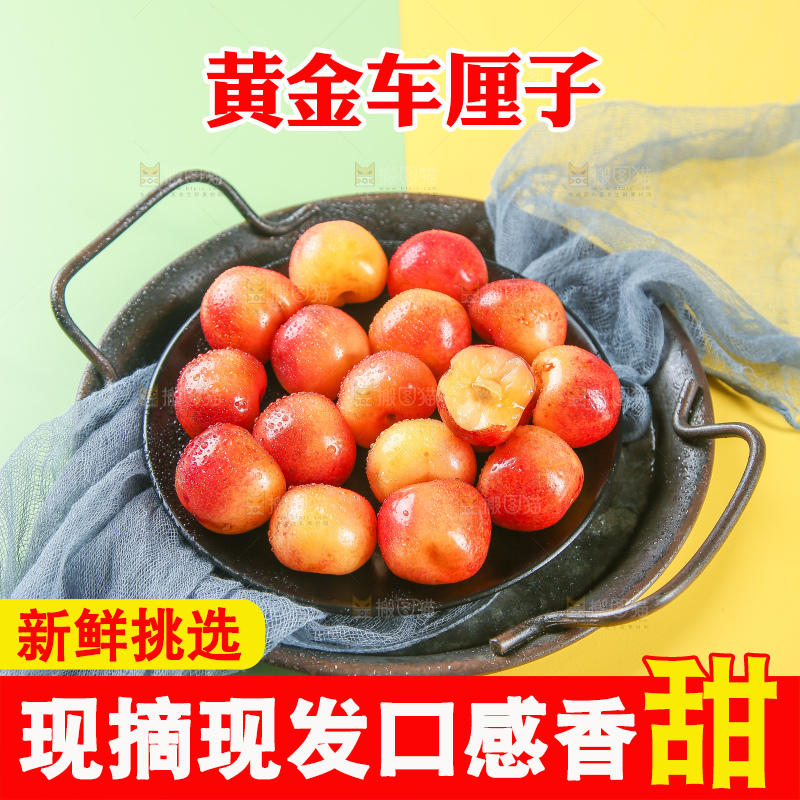 浅底上的黄金车厘子