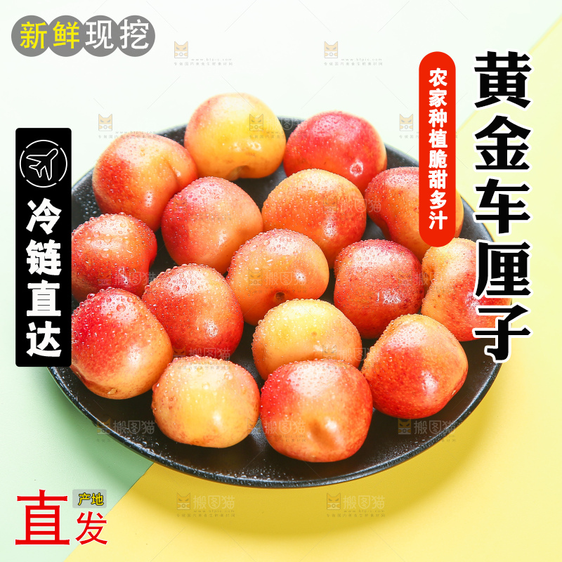 浅底上的黄金车厘子
