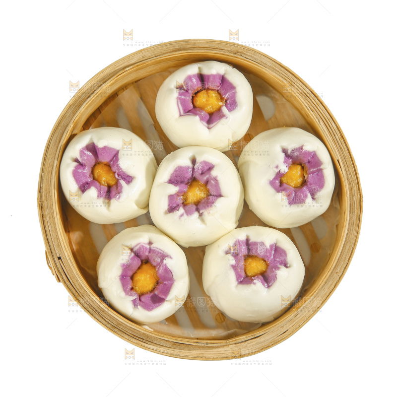 白底上的芙蓉包