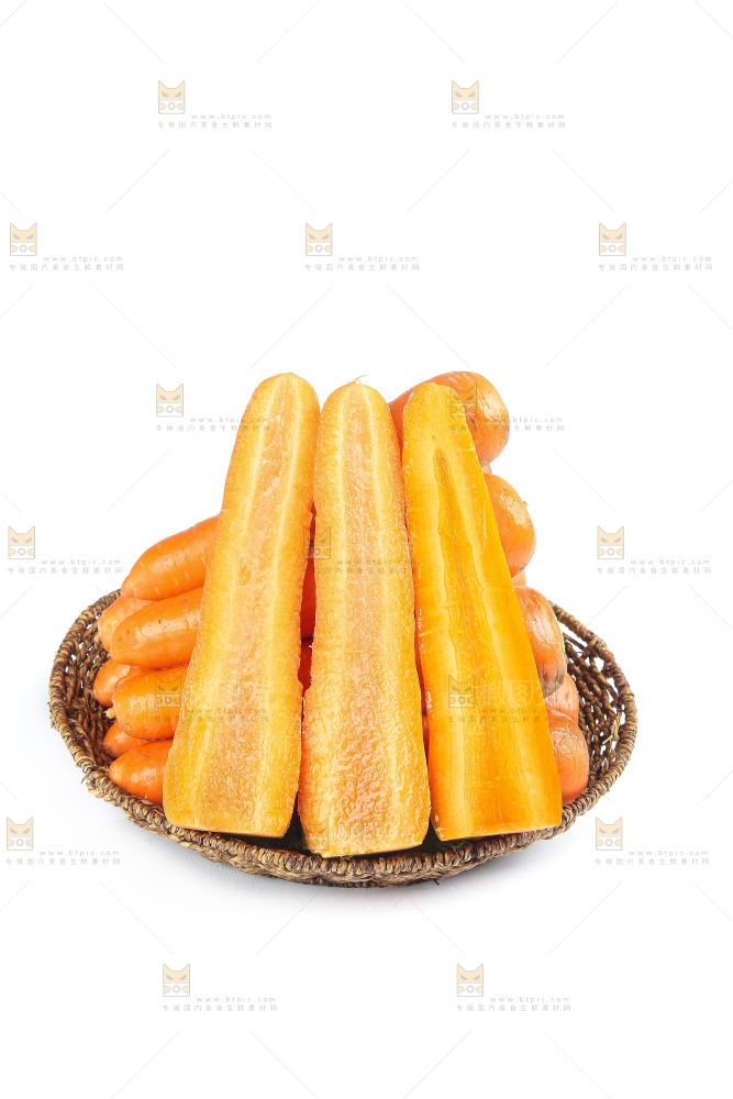 白底上的胡萝卜