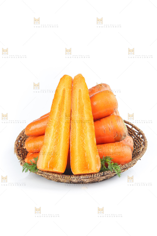 白底上的胡萝卜