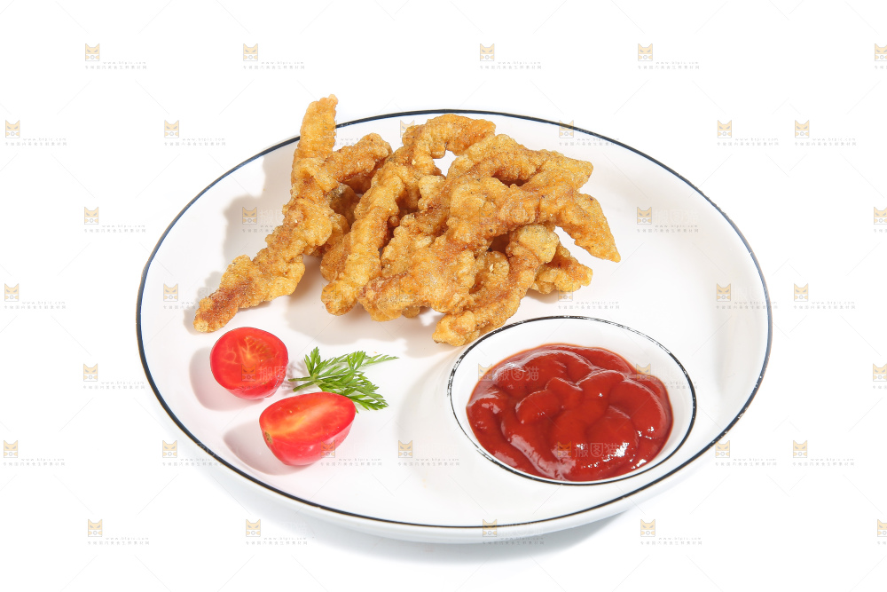 白底上的小酥肉