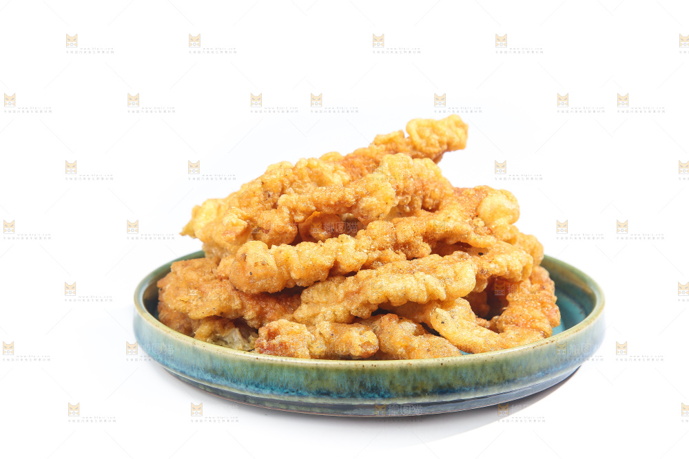 白底上的小酥肉