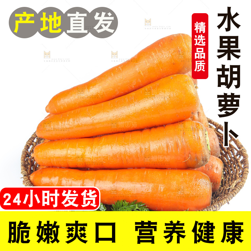 白底上的胡萝卜
