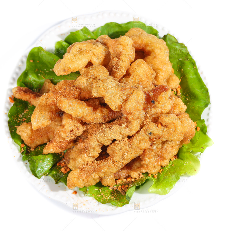 白底上的小酥肉