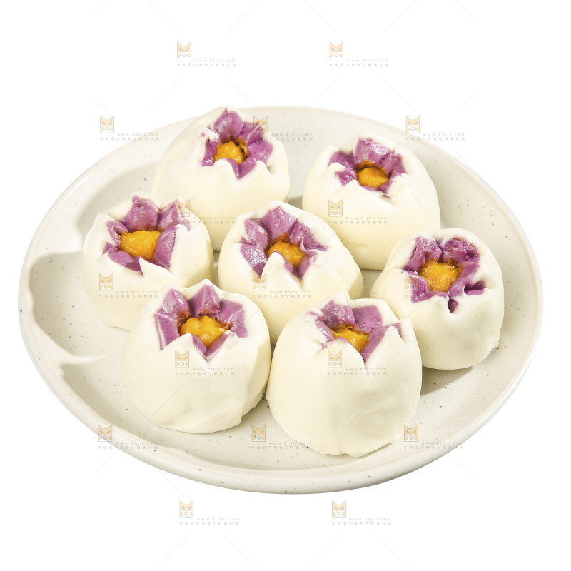 白底上的芙蓉包