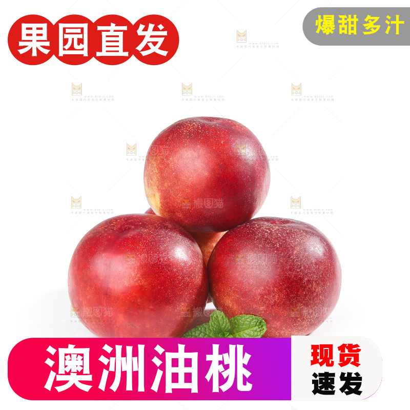白底上的澳洲油桃