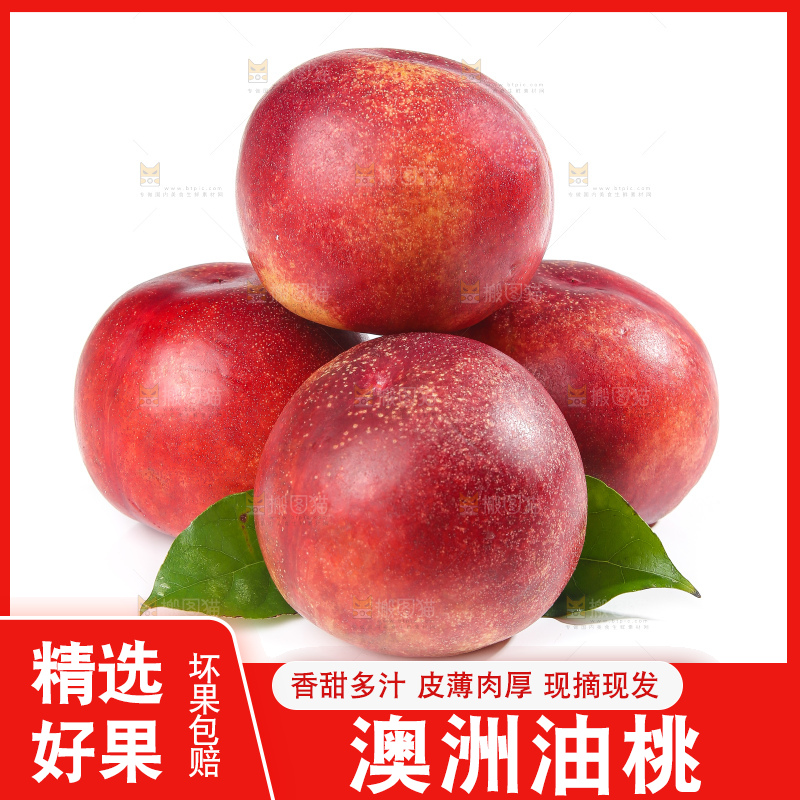 白底上的澳洲油桃