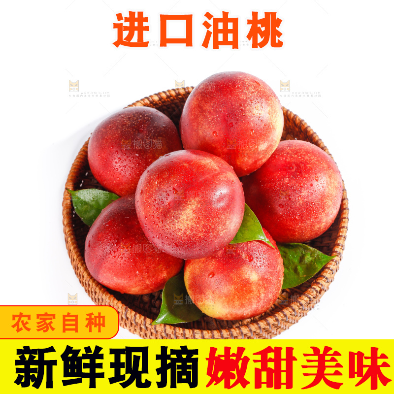白底上的澳洲油桃
