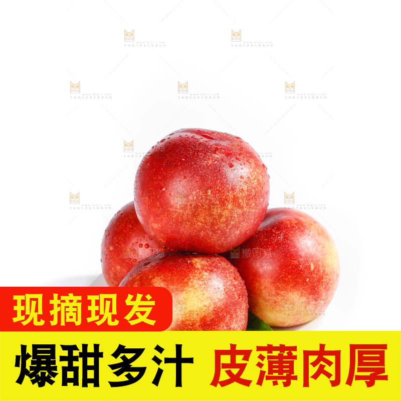 白底上的澳洲油桃