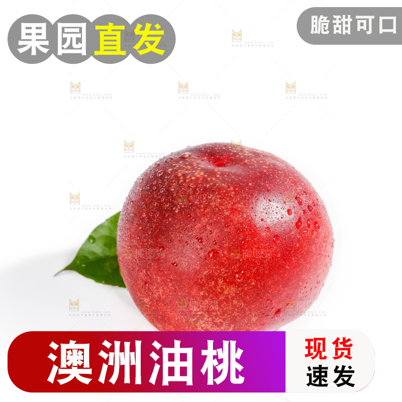 白底上的澳洲油桃