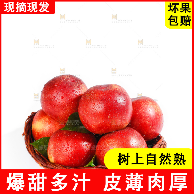 白底上的澳洲油桃