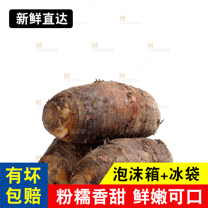 白底上的荔浦芋头