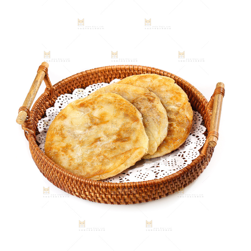 白底上的牛肉馅饼