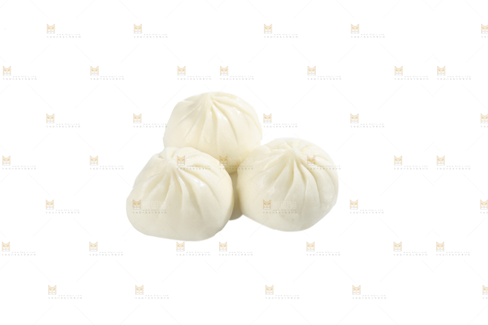 白底上的杭州小笼包