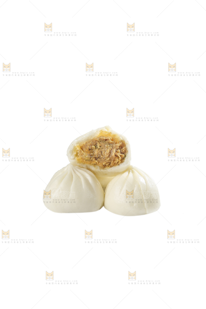 白底上的杭州小笼包