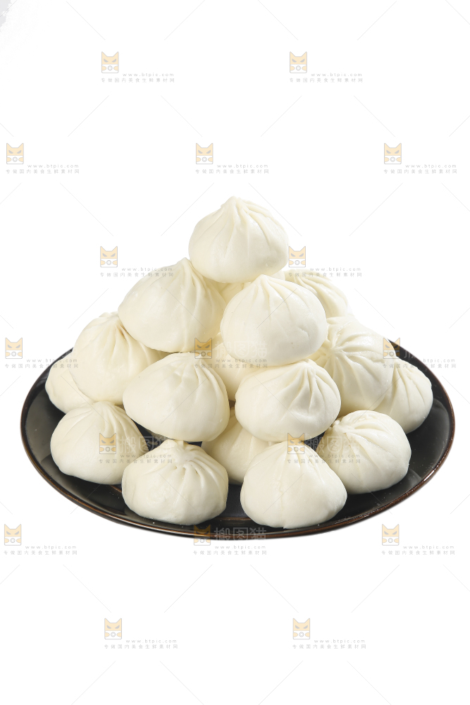 白底上的杭州小笼包