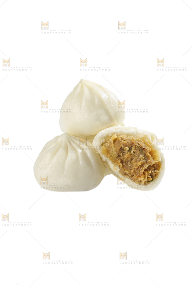 白底上的杭州小笼包