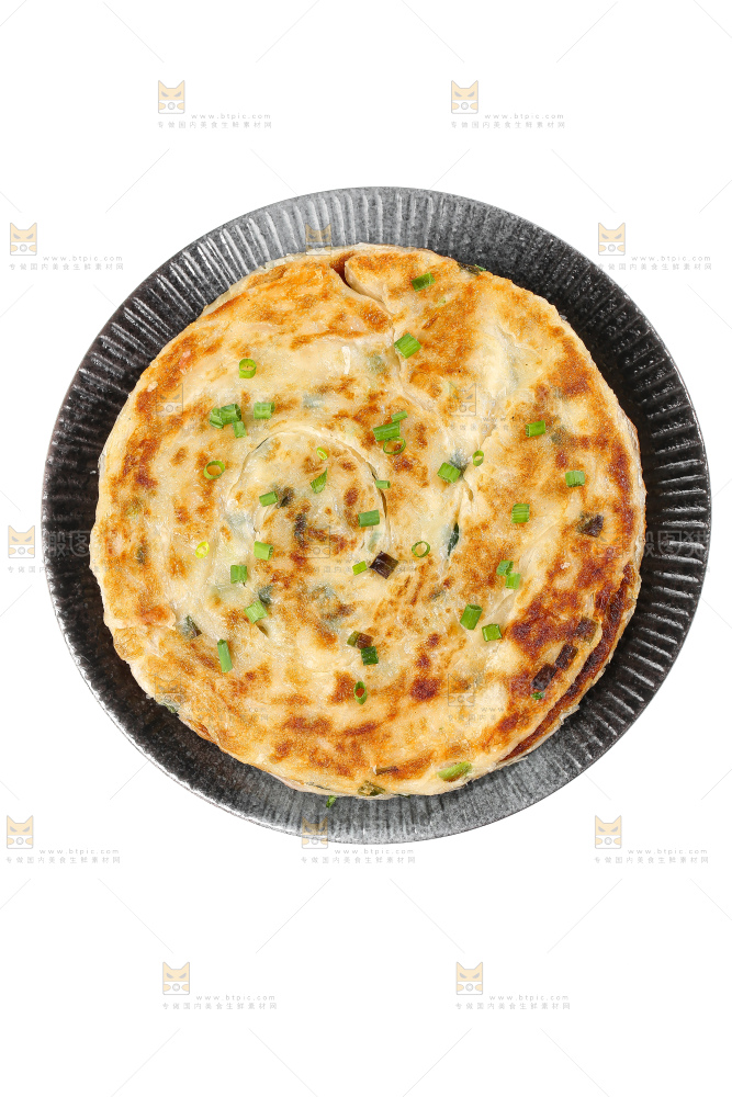 白底上的葱油饼