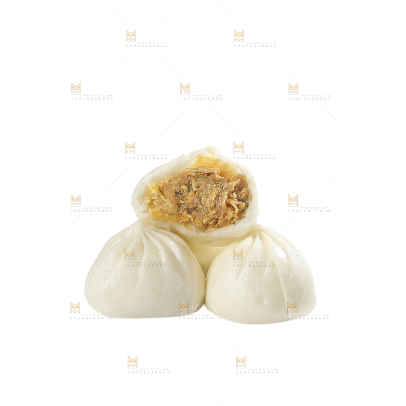 白底上的杭州小笼包